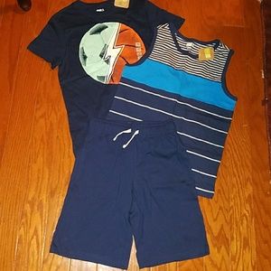 Boy T-shirt, Tank and Shorts Set